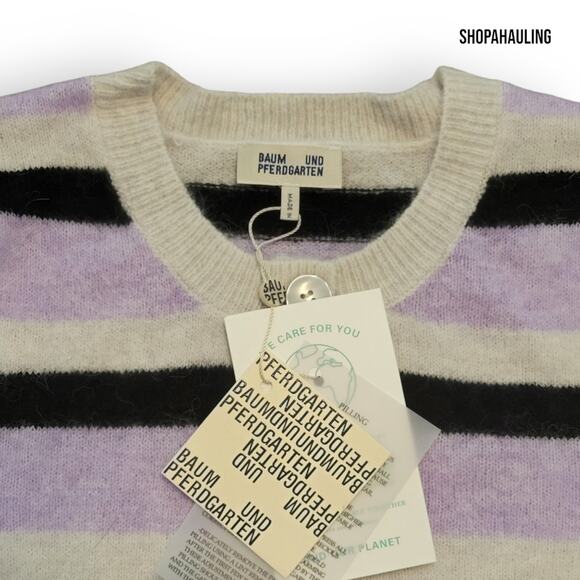 BAUM UND PFERDGARTEN Striped Carlee Cardigan  - Size Large - Picture 6 of 8